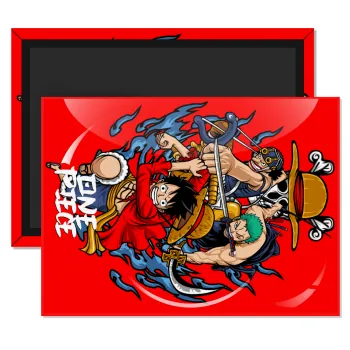 One Piece, Ορθογώνιο μαγνητάκι ψυγείου διάστασης 9x6cm