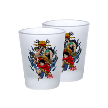 One Piece, Σφηνοπότηρα γυάλινα 45ml του πάγου (2 τεμάχια)