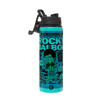 Rocky Balboa, Μεταλλικό παγούρι νερού με καπάκι ασφαλείας, αλουμινίου 850ml