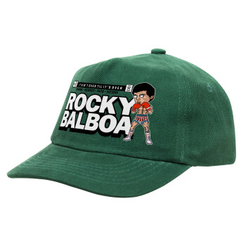 Rocky Balboa, Children's Baseball Cap, 100% Cotton Drill, GREEN (COTTON, CHILDREN'S, ONE SIZE)