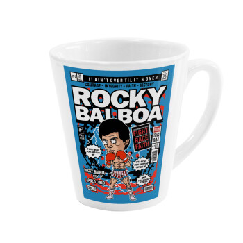 Rocky Balboa, Κούπα κωνική Latte Λευκή, κεραμική, 300ml