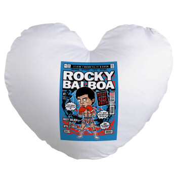 Rocky Balboa, Μαξιλάρι καναπέ καρδιά 40x40cm περιέχεται το  γέμισμα
