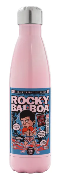 Rocky Balboa — Metal mug thermos Pink Iridiscent (Stainless steel), double wall, 500ml