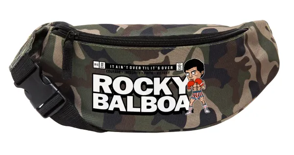 Rocky Balboa — Unisex waist bag (banana) in Jungle camouflage color with 2 pockets