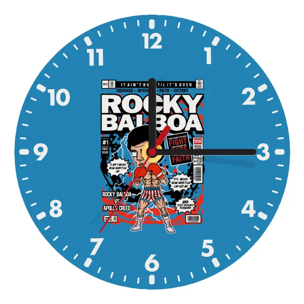 Rocky Balboa — Ρολόι τοίχου ξύλινο (20cm)