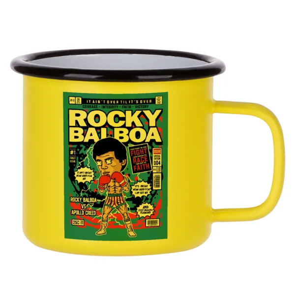 Rocky Balboa — Metallic enamel MATT Yellow cup 360ml