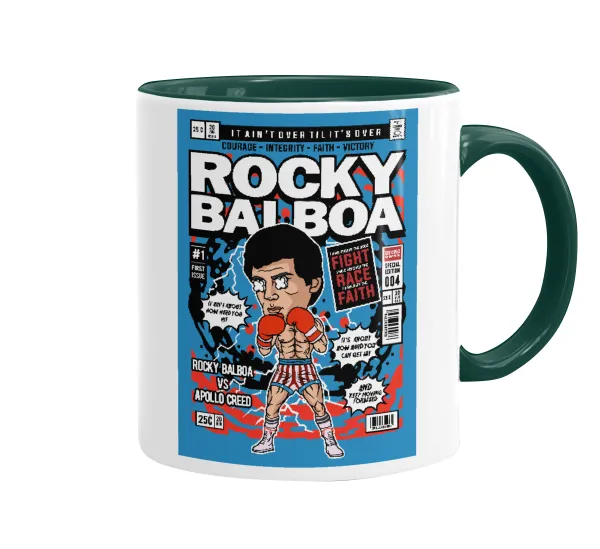 Rocky Balboa — Κούπα χρωματιστή πράσινη, κεραμική, 330ml