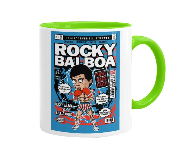 Rocky Balboa — Mug colored light green, ceramic, 330ml