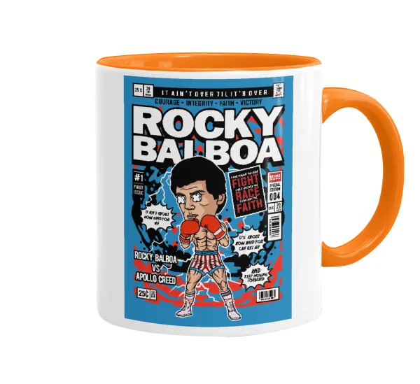 Rocky Balboa — Κούπα χρωματιστή πορτοκαλί, κεραμική, 330ml