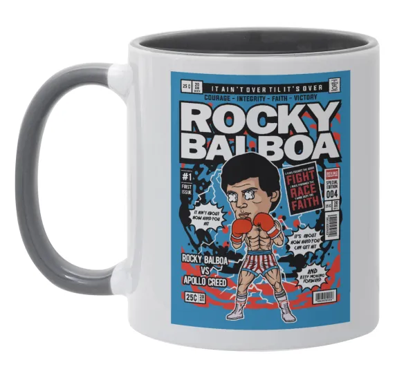 Rocky Balboa — Mug colored grey, ceramic, 330ml