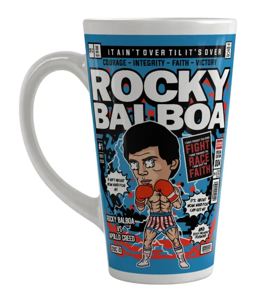 Rocky Balboa — Large tapered latte mug, ceramic, 450ml