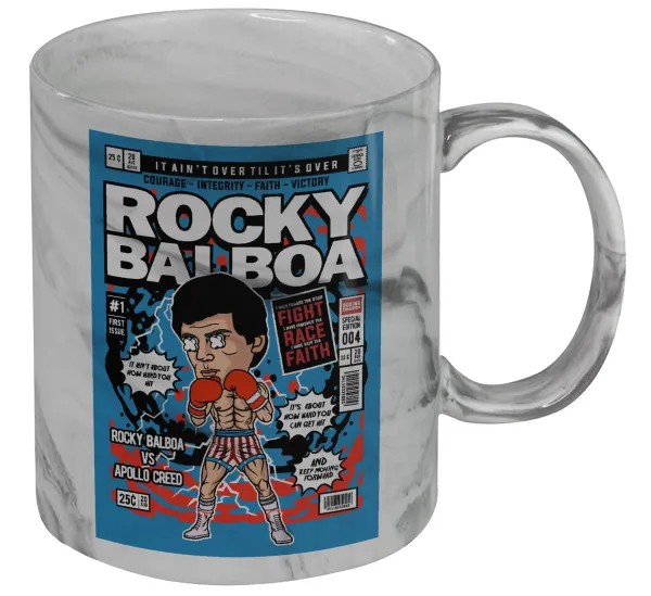 Rocky Balboa — Κούπα κεραμική, marble style (μάρμαρο), 330ml