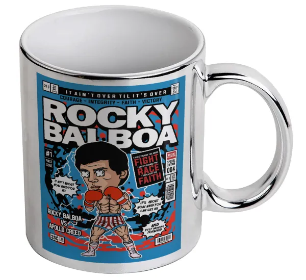 Rocky Balboa — Κούπα κεραμική, ασημένια καθρέπτης, 330ml