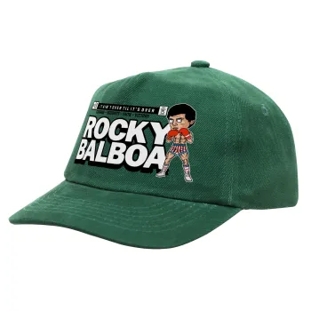 Rocky Balboa, Καπέλο παιδικό Baseball, 100% Βαμβακερό Drill, ΠΡΑΣΙΝΟ (ΒΑΜΒΑΚΕΡΟ, ΠΑΙΔΙΚΟ, ONE SIZE)