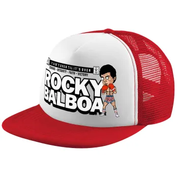 Rocky Balboa, Children's Soft Trucker Hat with Red/White Mesh (POLYESTER, CHILDREN'S, ONE SIZE)