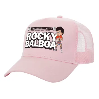 Rocky Balboa, Καπέλο Ενηλίκων Structured Trucker, με Δίχτυ, ΡΟΖ (100% ΒΑΜΒΑΚΕΡΟ, ΕΝΗΛΙΚΩΝ, UNISEX, ONE SIZE)