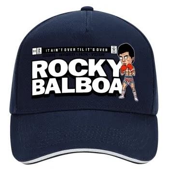 Rocky Balboa, DRILL Adult Ultimate Hat BLUE/WHITE, (100% COTTON, ADULT, UNISEX, ONE SIZE)