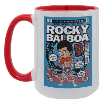 Rocky Balboa, Κούπα Mega 15oz, κεραμική Κόκκινη, 450ml