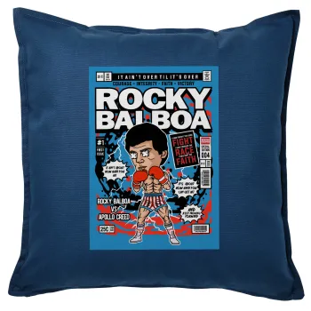 Rocky Balboa, Sofa cushion Blue 50x50cm includes filling
