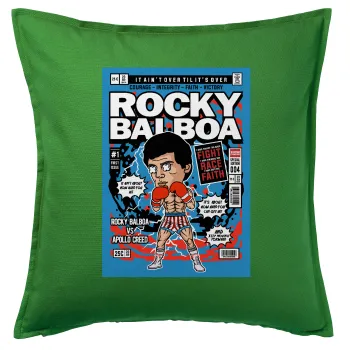Rocky Balboa, Sofa cushion Green 50x50cm includes filling