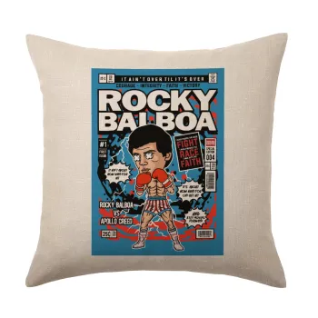 Rocky Balboa, Μαξιλάρι καναπέ ΛΙΝΟ 40x40cm περιέχεται το  γέμισμα