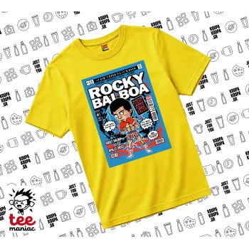 Rocky Balboa, yellow childrens T-Shirt made of 100% cotton, for every day. Vegan & OEKO-TEX certified.