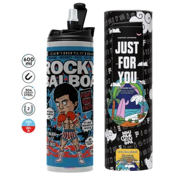 Rocky Balboa, Tumbler stainless steel GREY 600ml