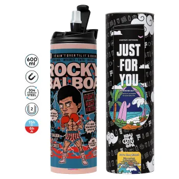 Rocky Balboa, Tumbler stainless steel PINK 600ml