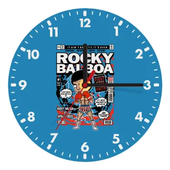 Rocky Balboa, Wooden wall clock (20cm)