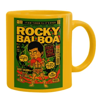 Rocky Balboa, Κούπα, κεραμική κίτρινη, 330ml