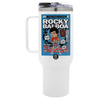 Rocky Balboa, Mega Tumbler με καπάκι, διπλού τοιχώματος (θερμό) 1,2L