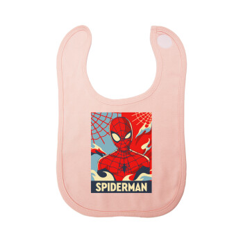 Spiderman kid, Σαλιάρα με Σκρατς ΡΟΖ 100% Organic Cotton (0-18 months)