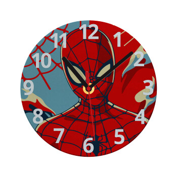 Spiderman kid, Ρολόι τοίχου γυάλινο (20cm)