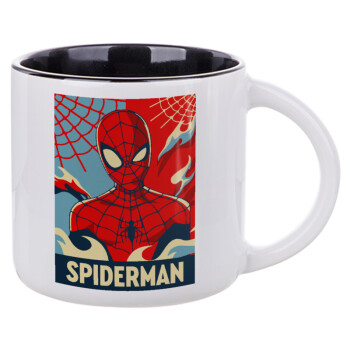 Spiderman kid, Κούπα κεραμική 400ml Λευκή/Μαύρη