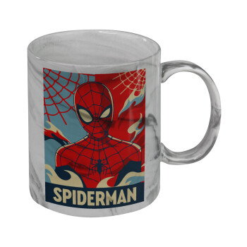 Spiderman kid, Κούπα κεραμική, marble style (μάρμαρο), 330ml
