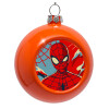 Orange Christmas tree ornament bauble 8cm