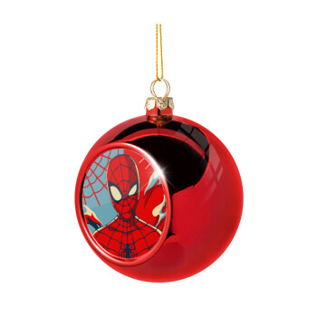 Spiderman kid, Christmas tree ball Red 8cm