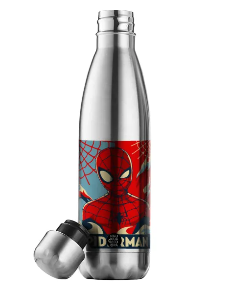 Spiderman kid — Μεταλλικό παγούρι θερμός Inox (Stainless steel), διπλού τοιχώματος, 500ml