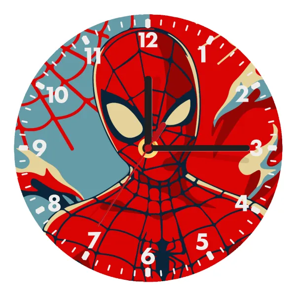 Spiderman kid — Ρολόι τοίχου ξύλινο (20cm)