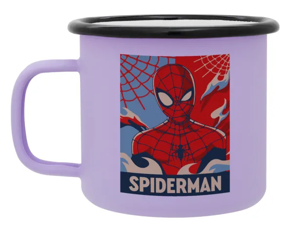 Spiderman kid — Κούπα Μεταλλική εμαγιέ ΜΑΤ Light Pastel Purple 360ml