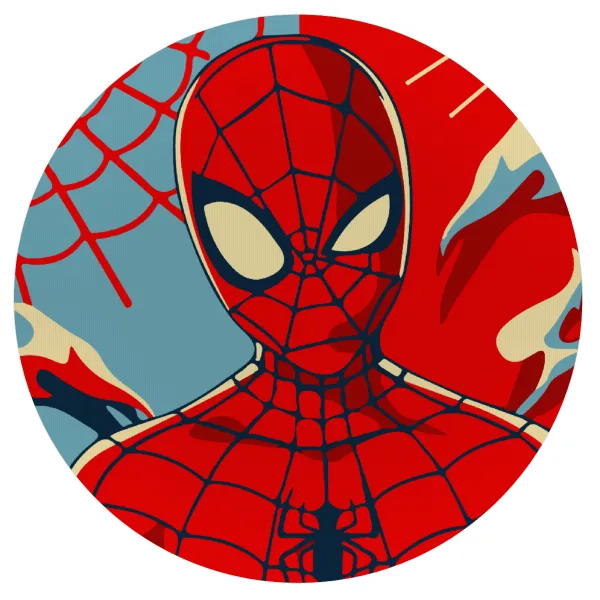 Spiderman kid — Mousepad Στρογγυλό 20cm