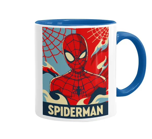 Spiderman kid — Κούπα χρωματιστή μπλε, κεραμική, 330ml