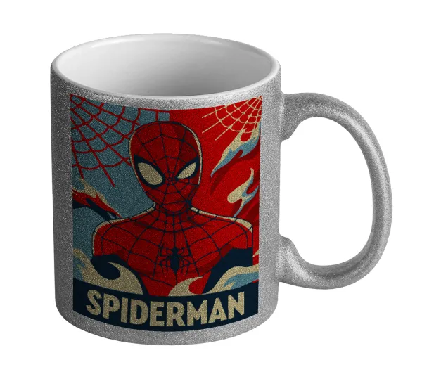 Spiderman kid — Glitter Ασημένια