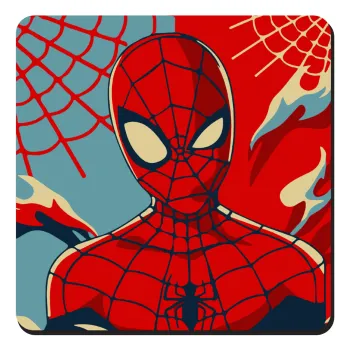 Spiderman kid, Τετράγωνο μαγνητάκι ξύλινο 9x9cm