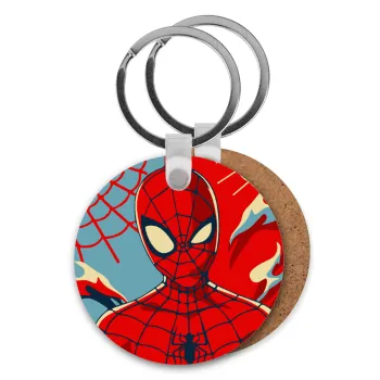 Spiderman kid, Μπρελόκ Ξύλινο στρογγυλό MDF Φ5cm