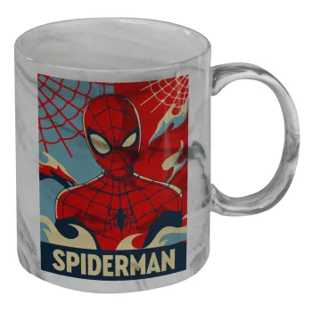 Spiderman kid, Κούπα κεραμική, marble style (μάρμαρο), 330ml