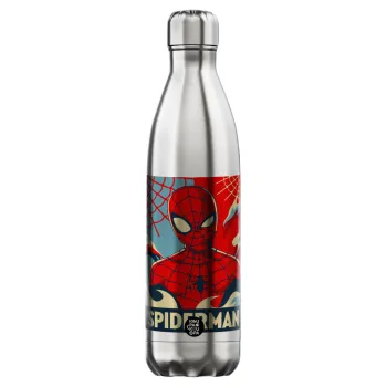 Spiderman kid, Μεταλλικό παγούρι θερμός Inox (Stainless steel), διπλού τοιχώματος, 750ml