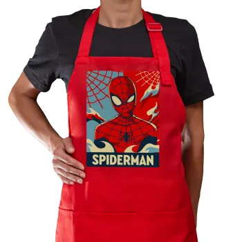 Spiderman kid, Ποδιά Μακριά Σεφ ολόσωμη με τσέπες Κόκκινη (ΕΝΗΛΙΚΩΝ)