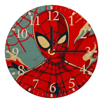 Spiderman kid, Ρολόι τοίχου ξύλινο plywood (20cm)