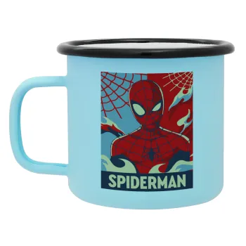 Spiderman kid, Κούπα Μεταλλική εμαγιέ ΜΑΤ σιέλ 360ml